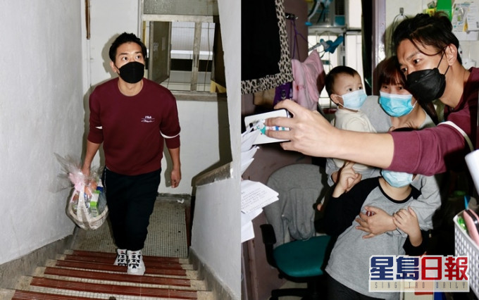 黎诺懿落区送暖,街坊都催他早日生多个。