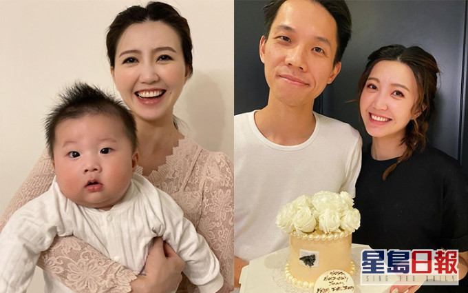 吳若希與囝囝Kylian的溫馨合照,快將半歲大的Kylian外貌與爸爸Alex餅印一樣。