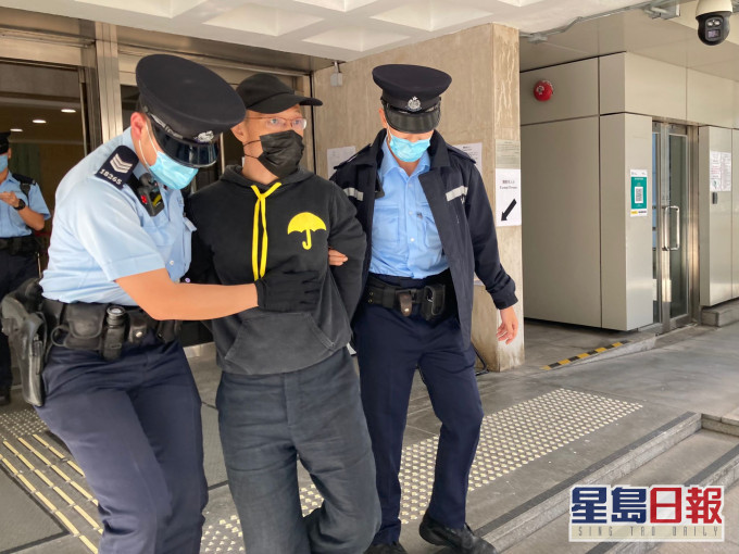 被捕男子。陈子豪摄