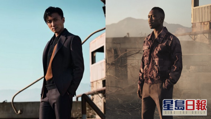 謝霆鋒(左)與荷李活男星Mahershala Ali早前為百年品牌拍攝新一季宣傳短片。