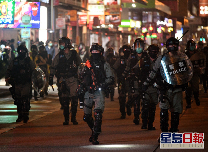 警方昨日在行動中共拘捕115人。資料圖片