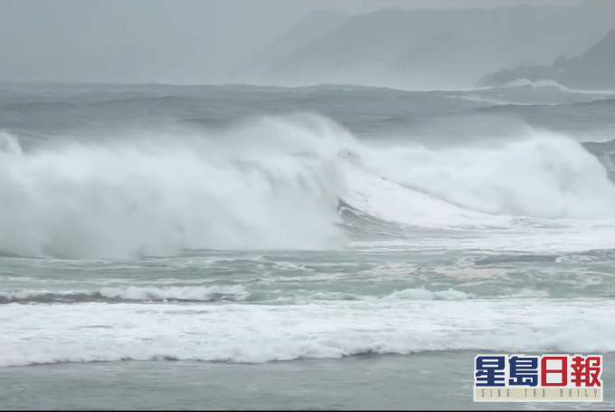 鹿兒島海面風浪強勁。網上圖片