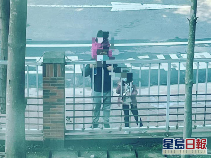 台灣護士媽媽突被通知需隔離,與家人隔窗對望。(網圖)