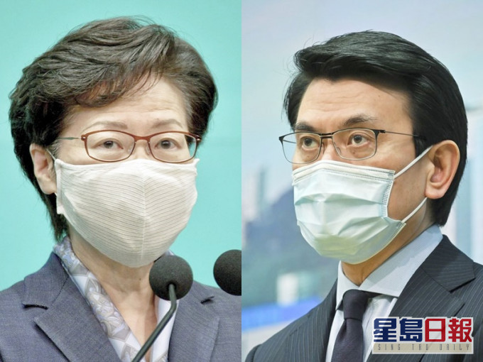 林郑月娥的民望数字几乎没有变化,而邱腾华的支持率净值则创上任以来新低。资料图片