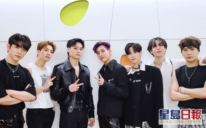 韓國男團GOT7成員（左起）珍榮、榮宰、JB、BamBam、Mark、有謙和Jackson。