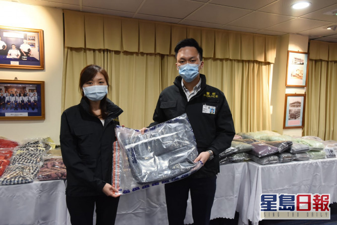 警方拘捕3名越南籍人士,起回420件衣物。