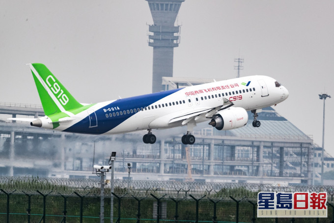 东航上月表示,预计今年内获交付首架C919。资料图片