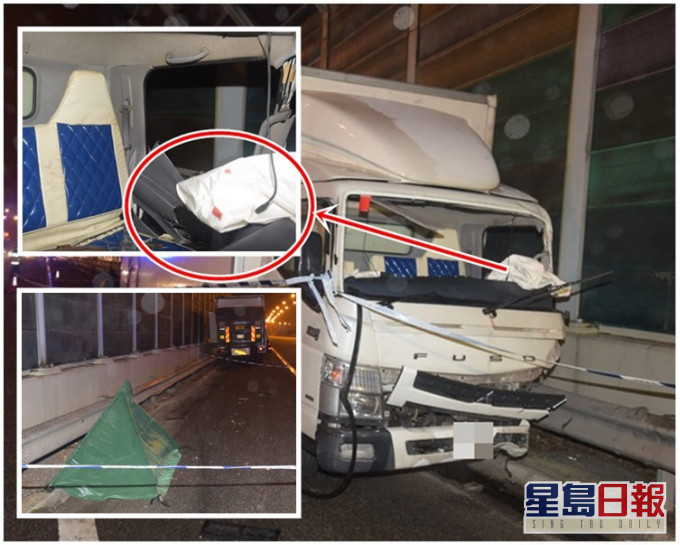 去年一名聾啞司機酒後超速駕駛,切線後急停,尾隨貨車閃避不及撞向私家車,導致車內一名男乘客飛出車外死亡。資料圖片
