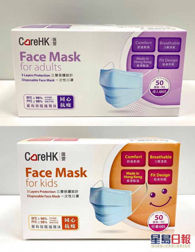 實惠再推售30萬個CareHK口罩。facebook圖片