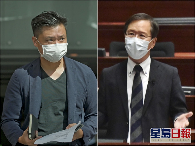 民建联立法会议员郑泳舜(左)及公民党立法会议员郭家麒(右)。资料图片