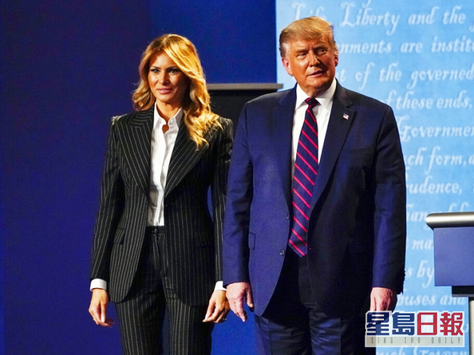 特朗普在Twitter表示,自己及夫人梅拉尼婭確診感染新冠肺炎。AP圖片