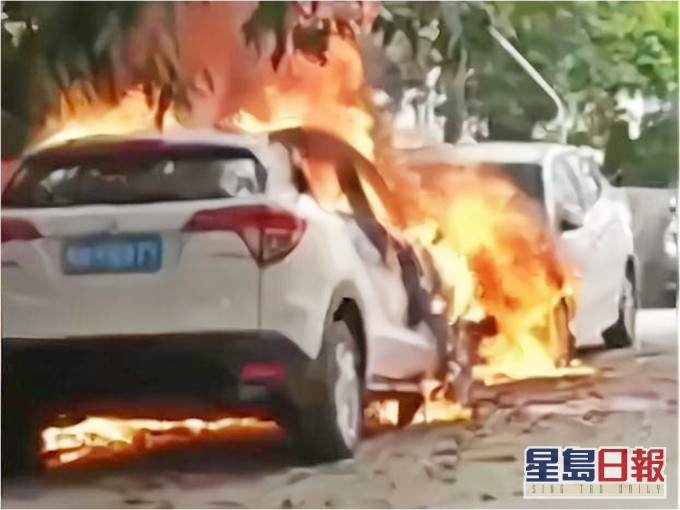 10歲男童因貪玩,竟放火燒掉4輛車。網圖