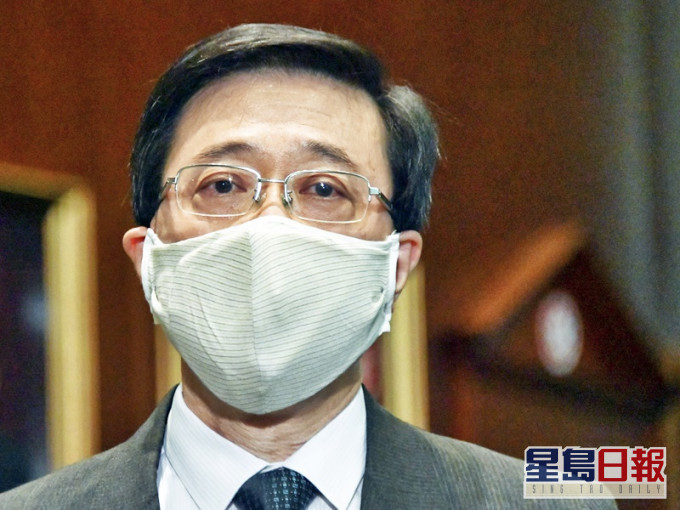 李家超指單純的要求某些官員下台並無違法。資料圖片
