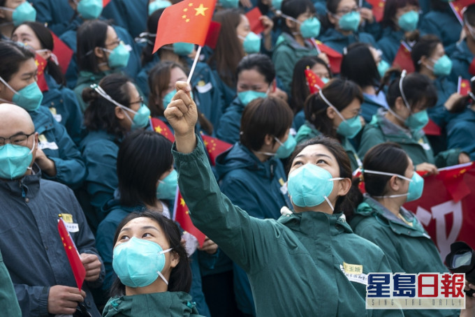 北京協和醫院國家援鄂抗疫醫療隊是最後一批撤離的地方援鄂醫療隊。(新華社圖片)