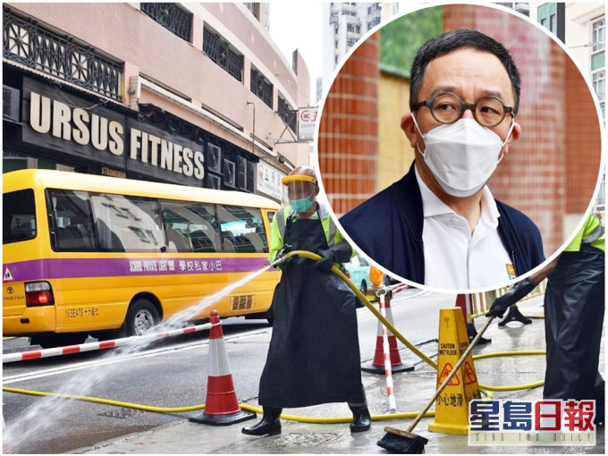 梁卓偉(小圖)坦言對本港疫情「唔敢好樂觀」。
