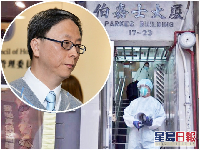 感染變種病毒的印度籍男子曾在伯嘉士大廈居住。小圖為何栢良。