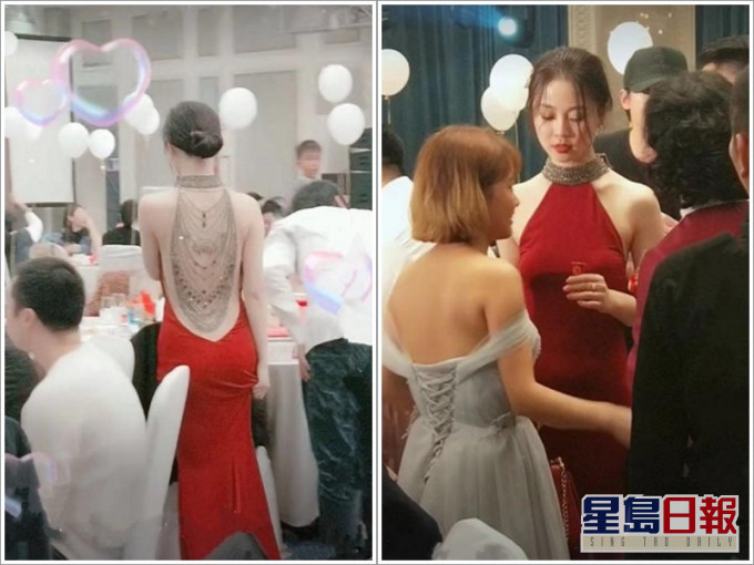 網民指新娘子顏值爆表。網圖