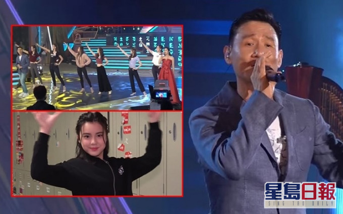 學友與Gin Lee跟佳麗同台表演;Chantel則謂沒想過在港姐舞台上表演。