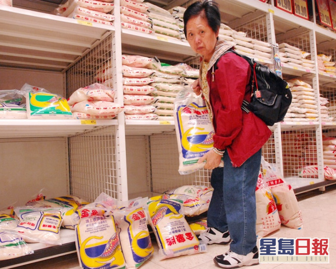 陳建年指泰國保證會如常向香港出口大米,呼籲市民無需擔心和搶米。資料圖片