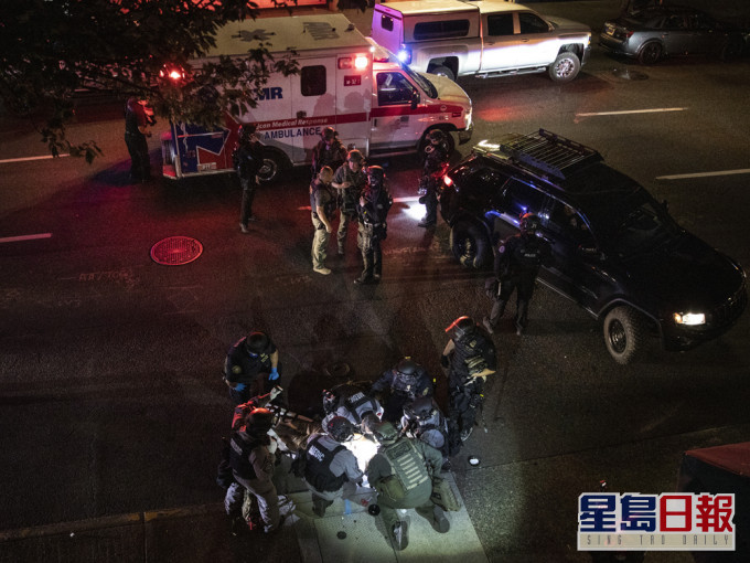 美國波特蘭市一名男子在示威衝突中中槍身亡。AP圖片