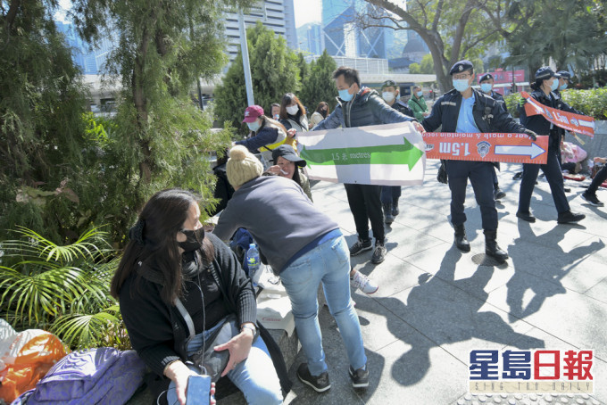 多個部門明起會到各區呼籲外傭遵守社交距離措施。 資料圖片
