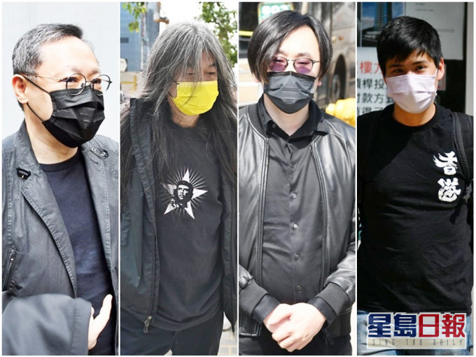 左起:戴耀廷、梁國雄、林景楠、岑敖暉報到。