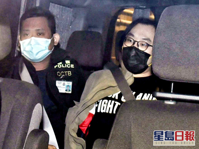 林景楠傍晚從馬鞍山警署被帶走。