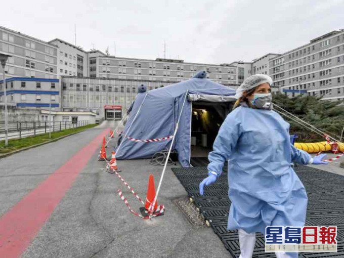 意大利一日內新增240宗確診病例。AP