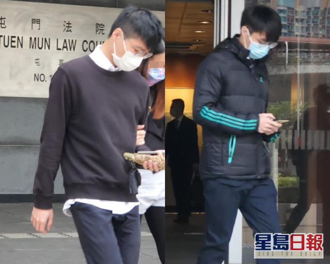 被告甄振嵐(左);被告譚俊賢(右)。 資料圖片