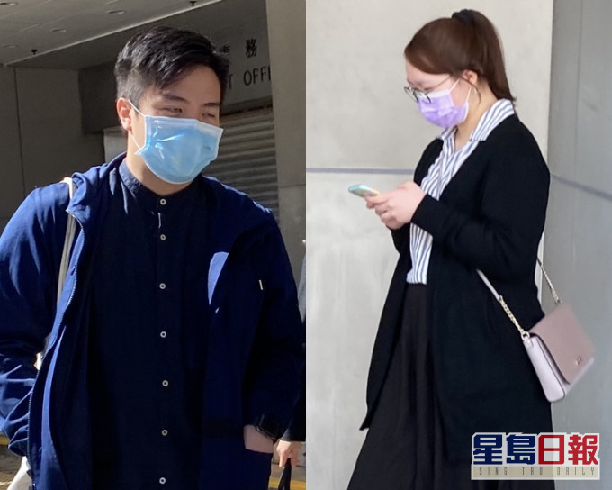被告莫震熙(左);被告黎芷欣(右)。 资料图片