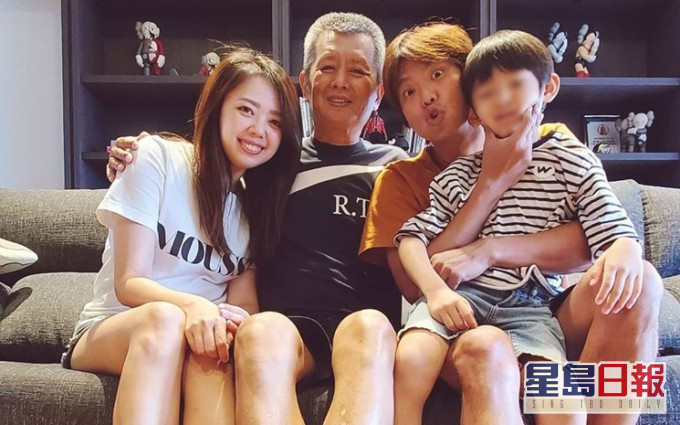 上月台灣父親節,小鬼與妹妹及外甥跟父親慶祝,成為他們一家最後合照。