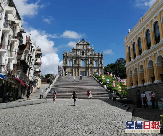 大三巴牌坊近日旅客稀少。網上圖片