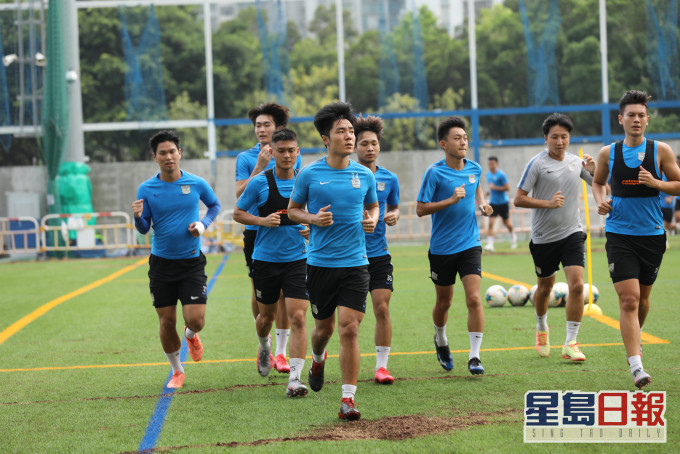 杰志今日复操,盼尽快助球员重拾球感。相片由杰志提供