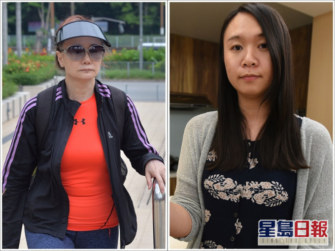 狗主女子崔煥好(左)及文思慧(右)。