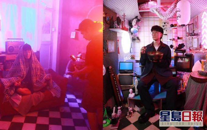 MV導演特地找來旺角一幢唐樓,佈置成一個穿越時空的宮殿。