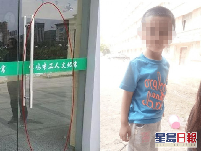 男童被倒下的玻璃砸成重傷,於3日後不治身亡。網圖