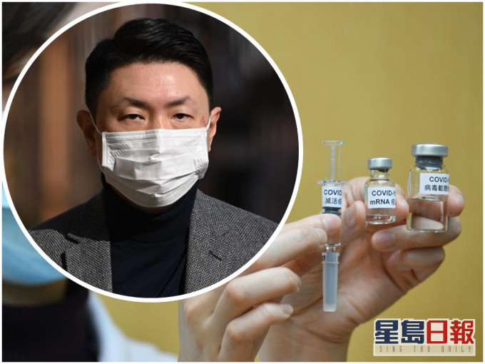 孔繁毅(小圖)表明審視疫苗的第三期臨床試驗報告是審批基礎條件。
