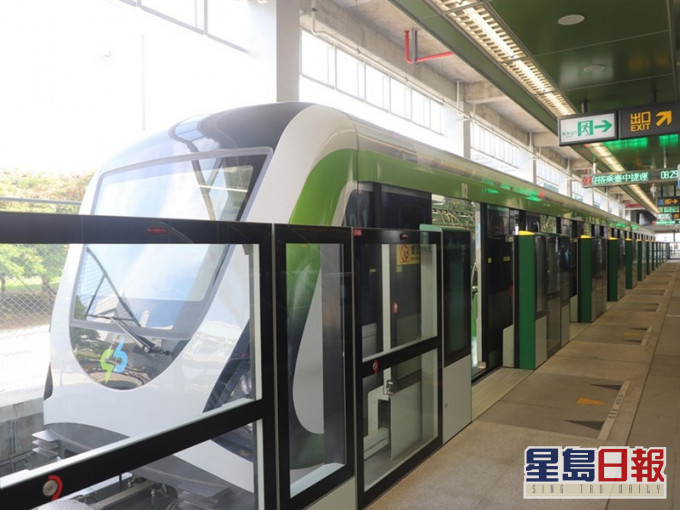 台中捷運綠線正進行試運。