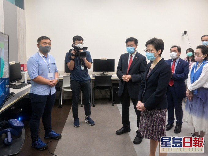 行政長官林鄭月娥到訪嶺南大學。行政長官辦公室圖片