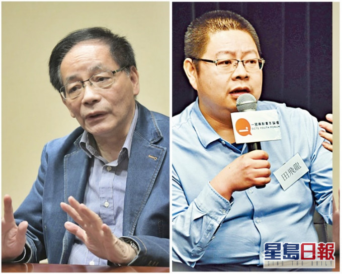 葉國謙(左)並表明不想再與田飛龍隔空罵戰。資料圖片