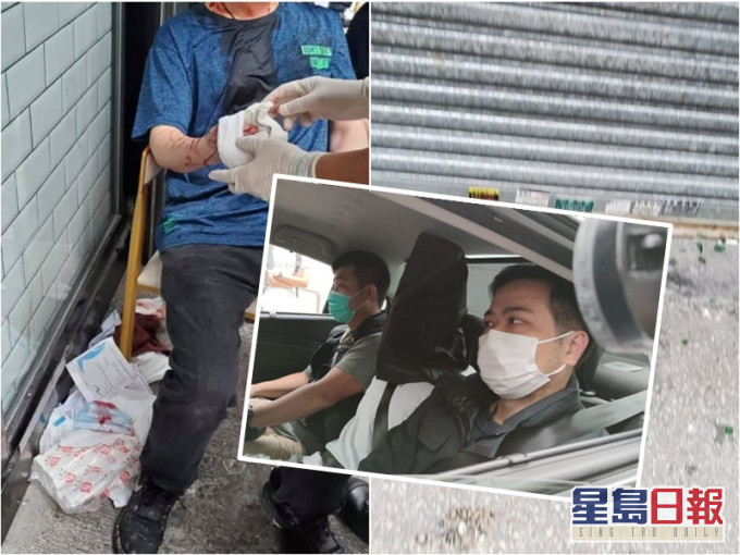 警方拘捕其中名男子(小圖)涉嫌傷人。梁國峰攝