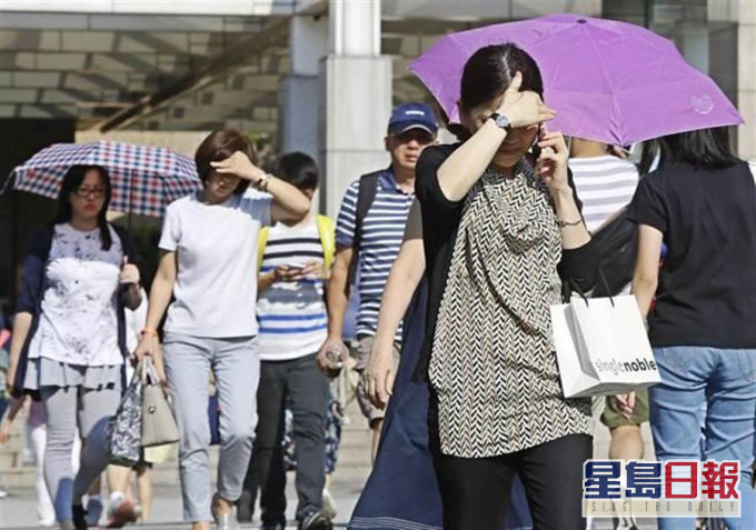 台北录得39.7度高温。 中时