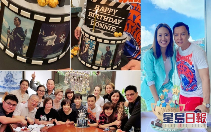 甄子丹獲各方好友邀食生日飯,其中更獲送拍板造型蛋糕,勁有心思!