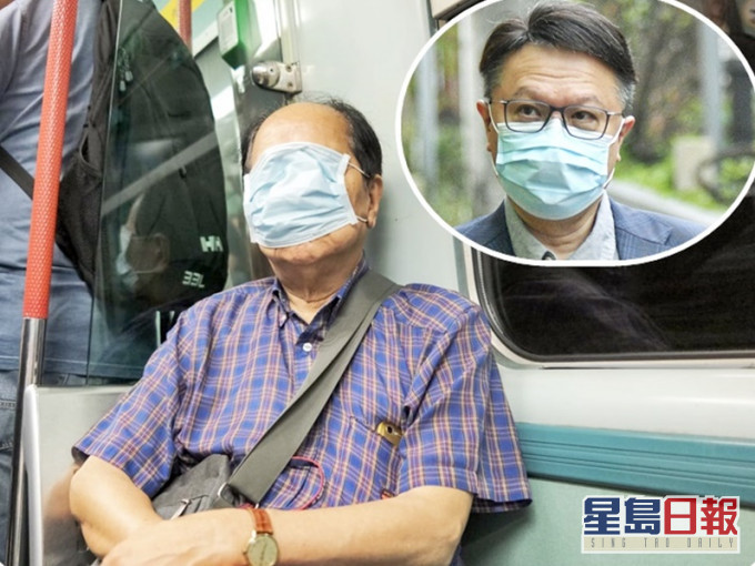 本港連續8日感染宗數突破3位數,許樹昌(小圖)形容確診數字處於橫行階段且有下降趨勢。資料圖片