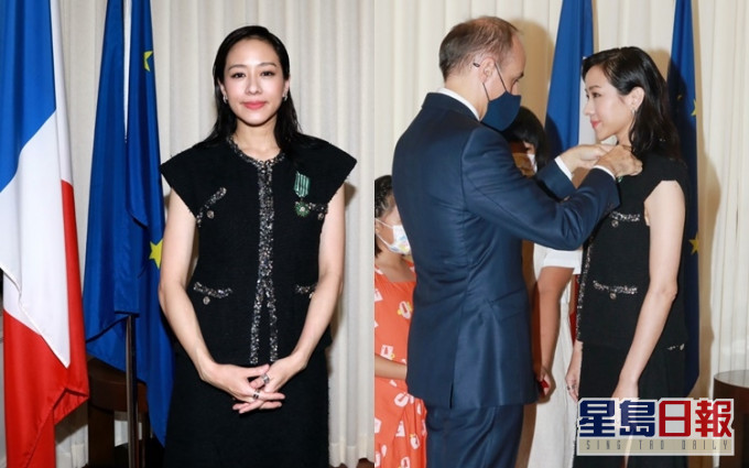 嘉欣獲法國政府授勳為「Chevalier de l’Ordre des Arts et des Lettres」。