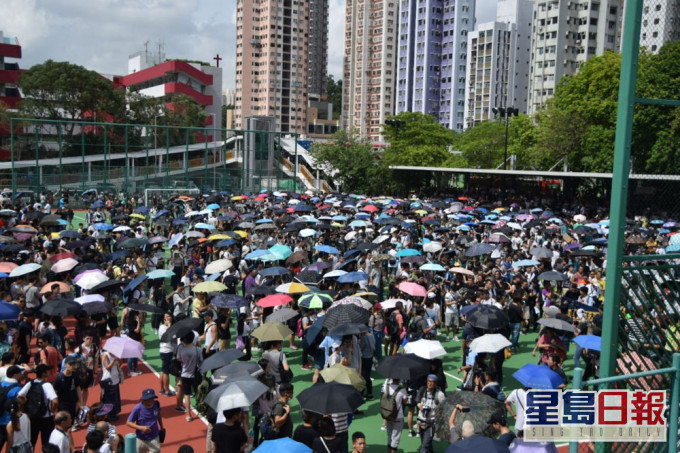 前年9月有網民發起「光復屯門公園」遊行。資料圖片