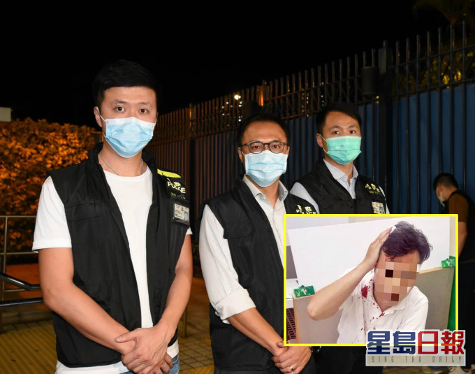 警方初步相信,「亞玉冰室」店主遇襲案與金錢糾紛有關。(小圖:受傷店主。區議員張秀賢fb圖片)