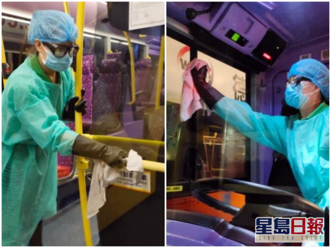 新巴进行消毒清洁。新巴图片