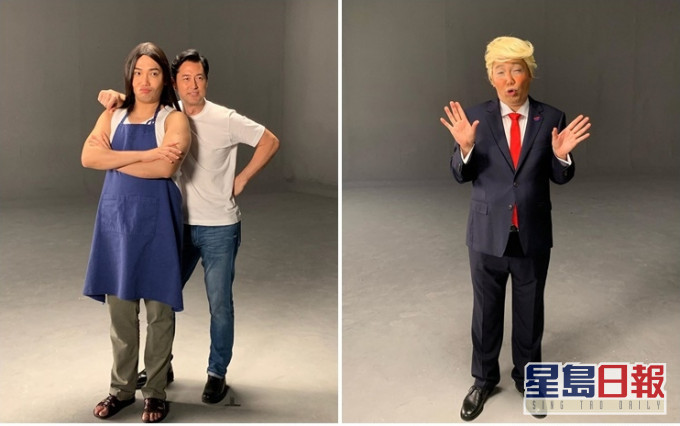 阿東和王敏德合拍廣告,他整了長髮Look又惡搞特朗普。