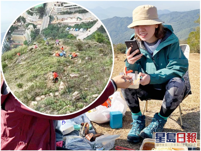 救援人員登山搜索。大圖為石樂蕎(網圖)。